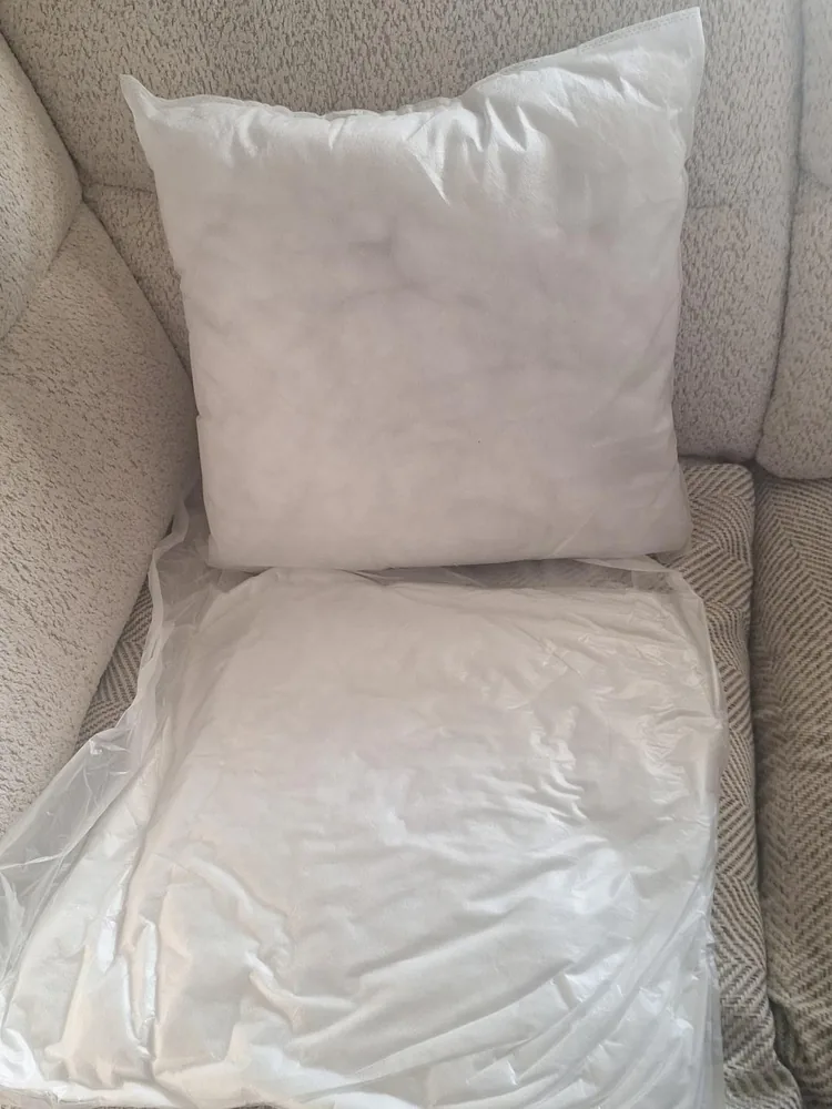 Pillow insert after opening the package